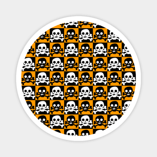 Orange Skulls Magnet